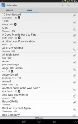 Setlist Helper android App screenshot 0