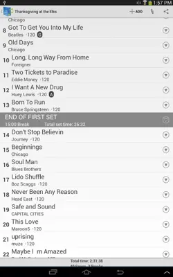 Setlist Helper android App screenshot 2